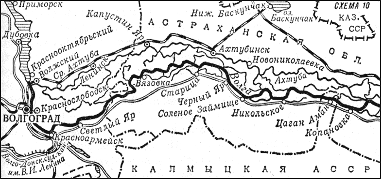 Протяженность волги на карте